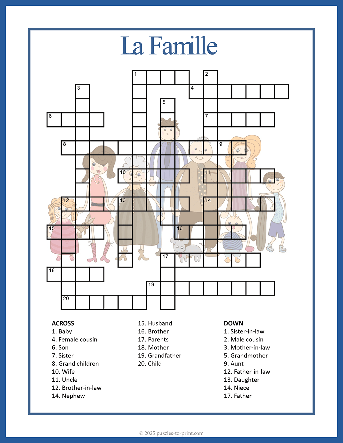 French Family Crossword French Family Crossword