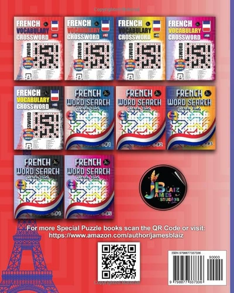 French Vocabulary Crossword Vol 2 50 French Vocabulary Crossword Puzzles With English Clues Large Print Blaiz James Mukalula J S 9798877337336 Amazon Books