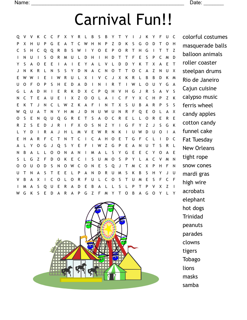 FUN AT THE FAIR Crossword WordMint