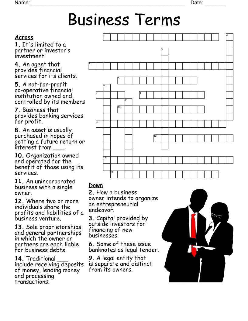 GCSE Business Crossword WordMint