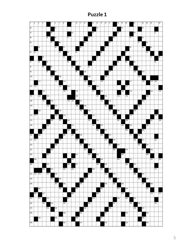 Giant Crossword Puzzles For Seniors 40 Large Print Games digital Download Etsy