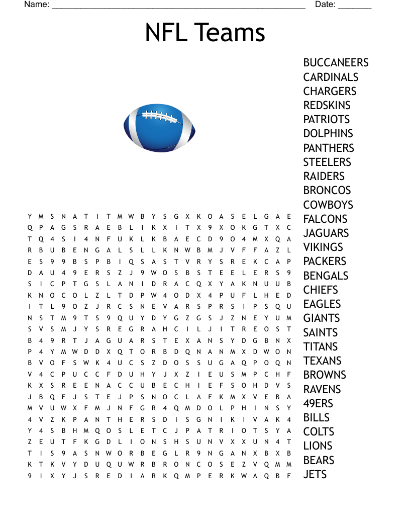 Green Bay Packers Word Search WordMint