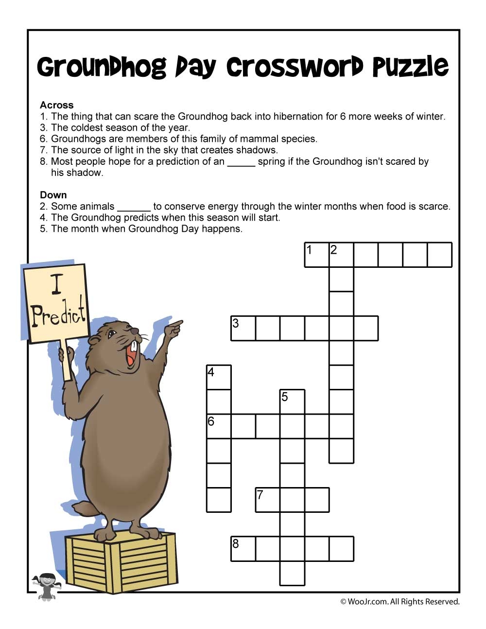 Groundhog Day Activity Pages Woo Jr Kids Activities Children s Publishing