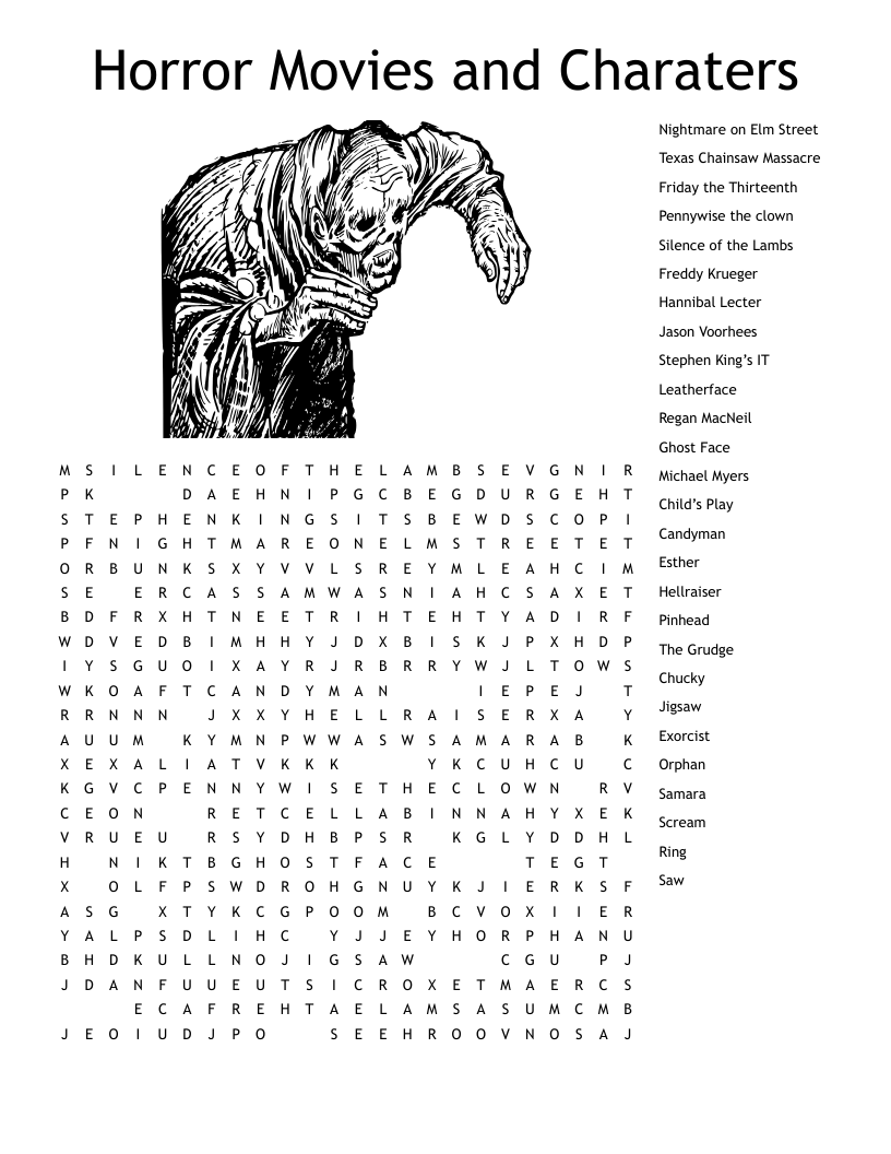 Halloween Crossword WordMint