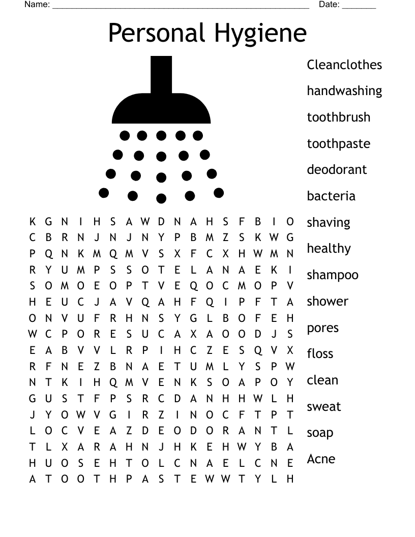 Handwashing Hygiene Crossword WordMint