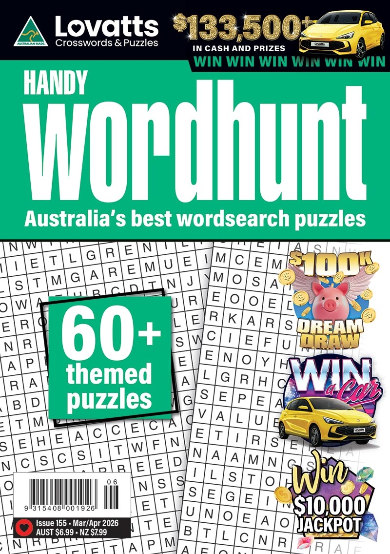 Handy Wordhunt Magazine Lovatts Crosswords Puzzles