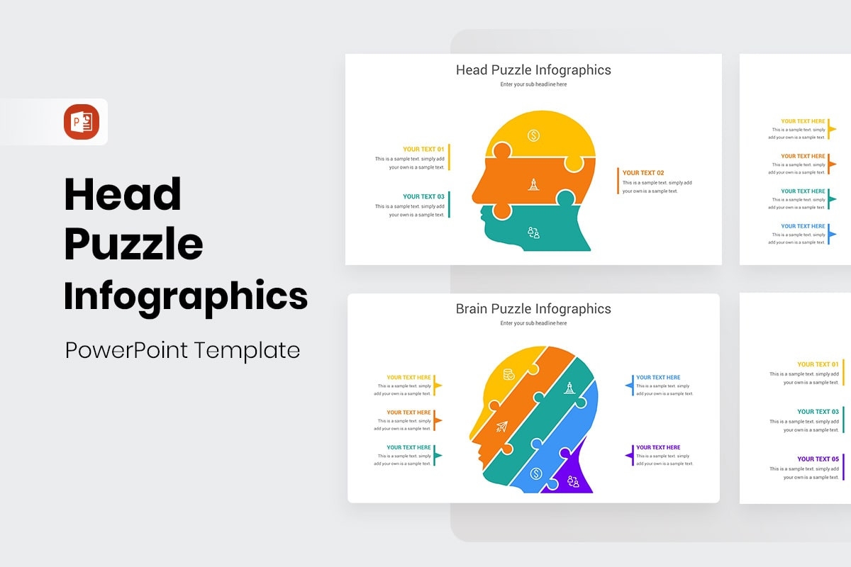 Head Puzzle Infographics PowerPoint Template Nulivo Market