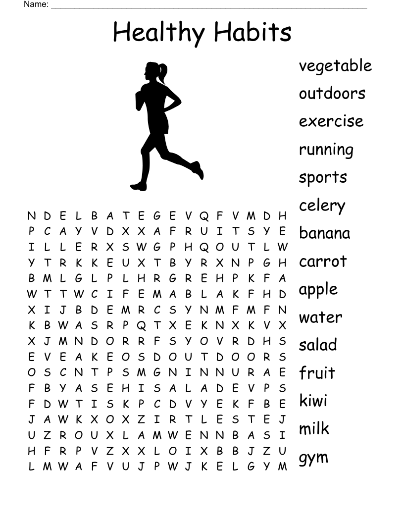 Healthy Eating Crossword WordMint