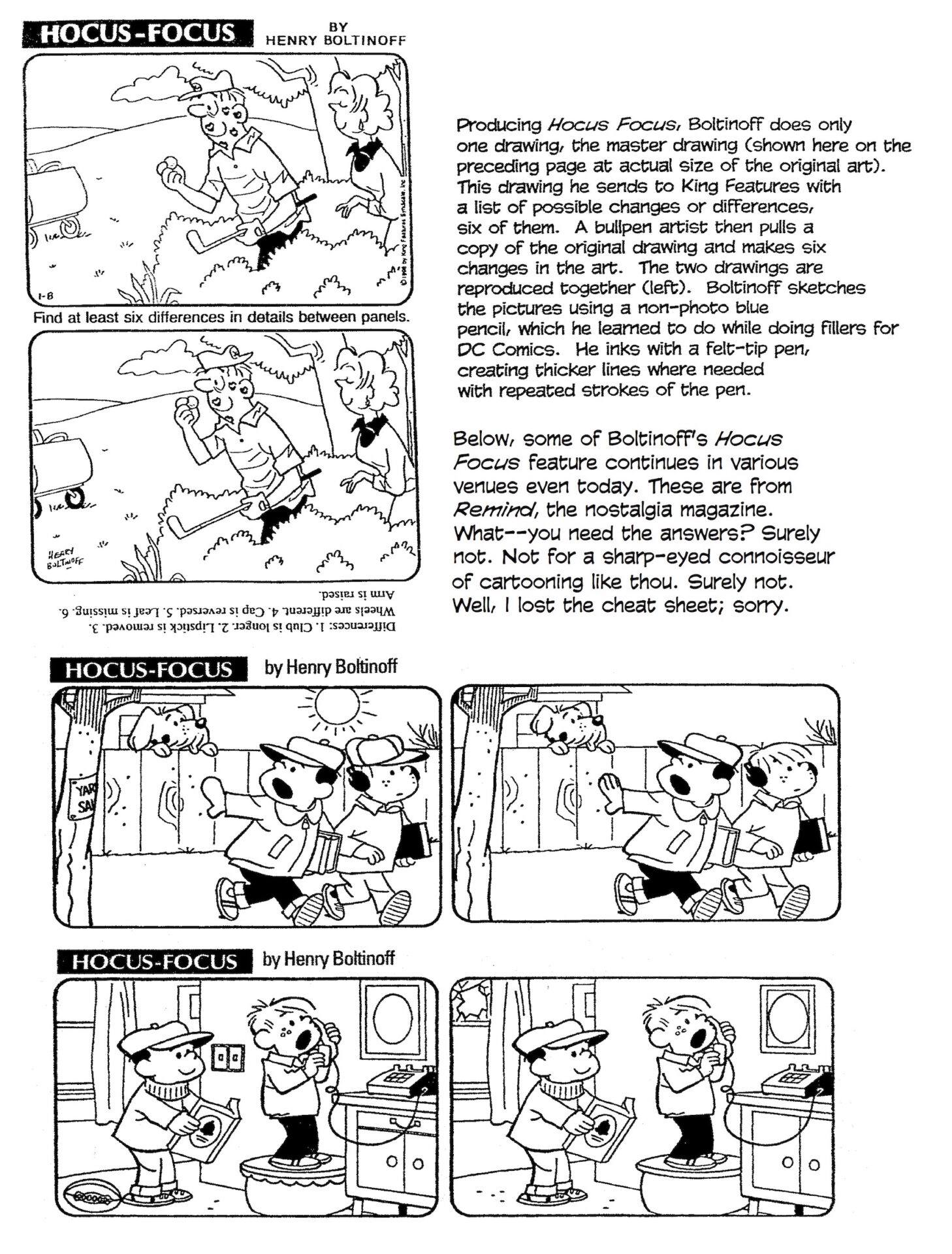 Henry Boltinoff 1914 2001 The Comics Journal