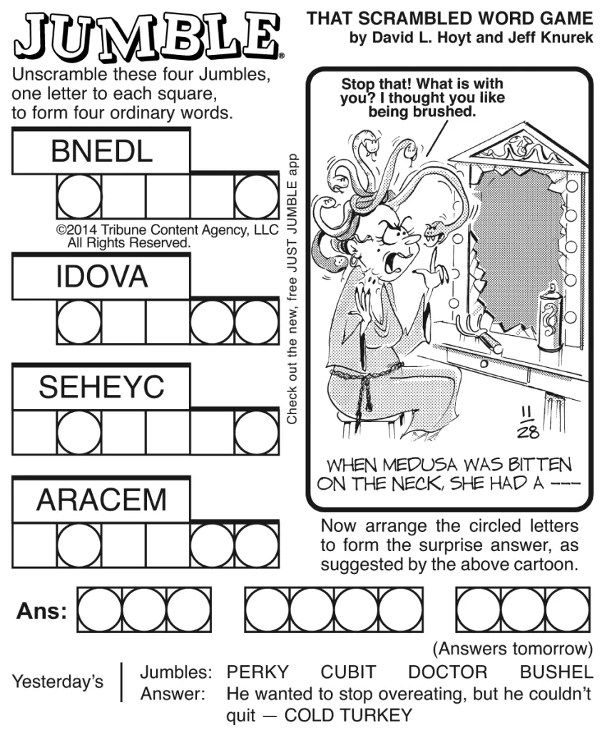 Here s The Missing Jumble Puzzle Picture Peninsula Daily News