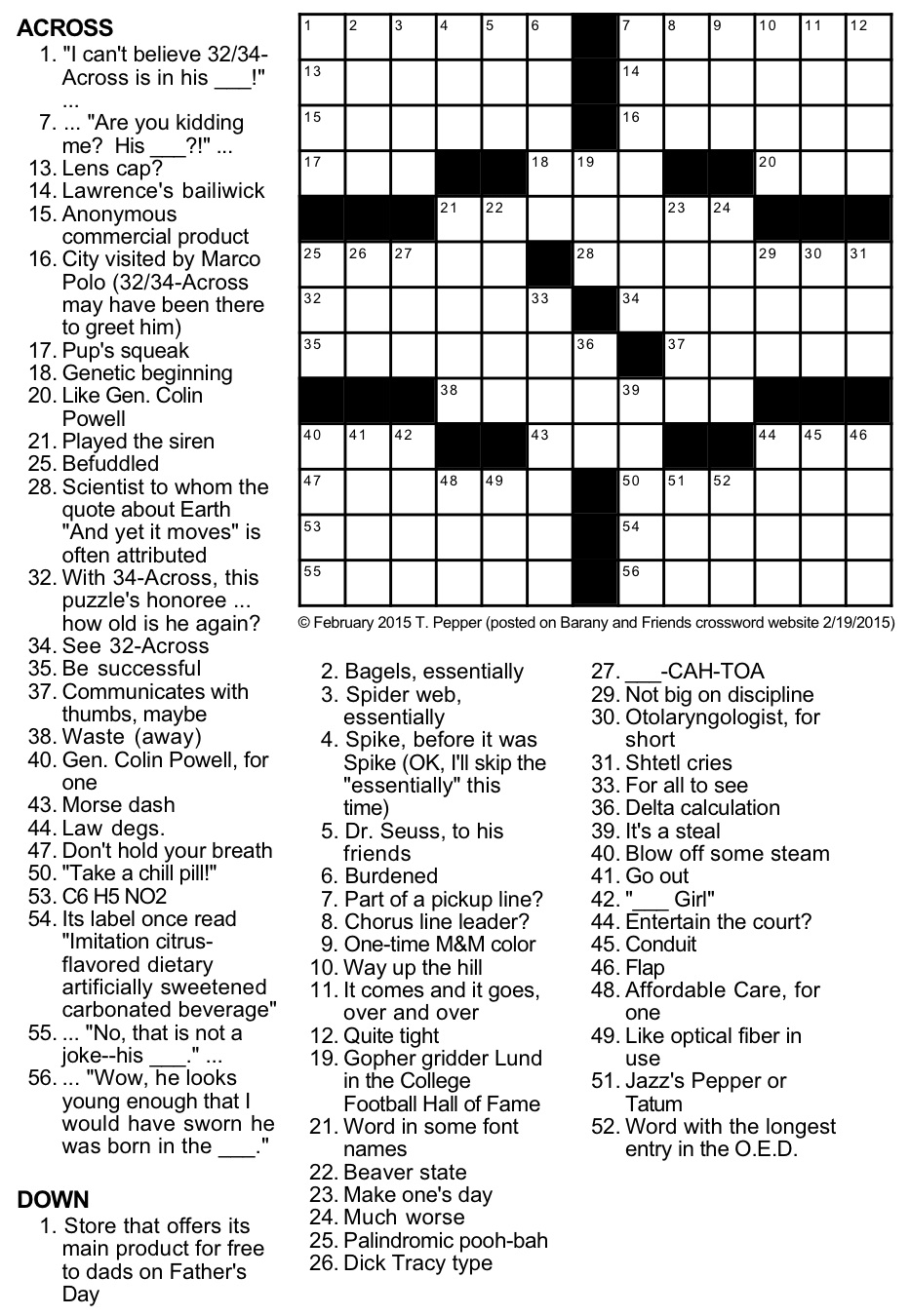Huh Could You Repeat That Crossword Puzzle