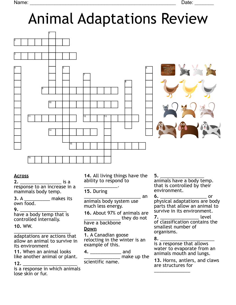 Hunting Crossword WordMint