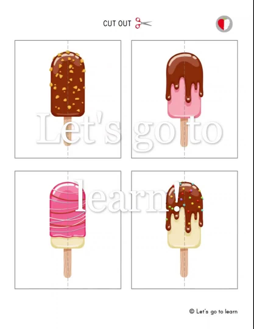Ice Cream Matching Activity 52 Puzzles Popsicles Toddler Preschool Game Busy Bags Quiet Time Kids Summer Activity Party Game Etsy