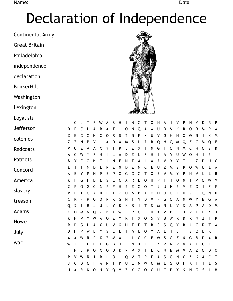 Independence Day Crossword WordMint