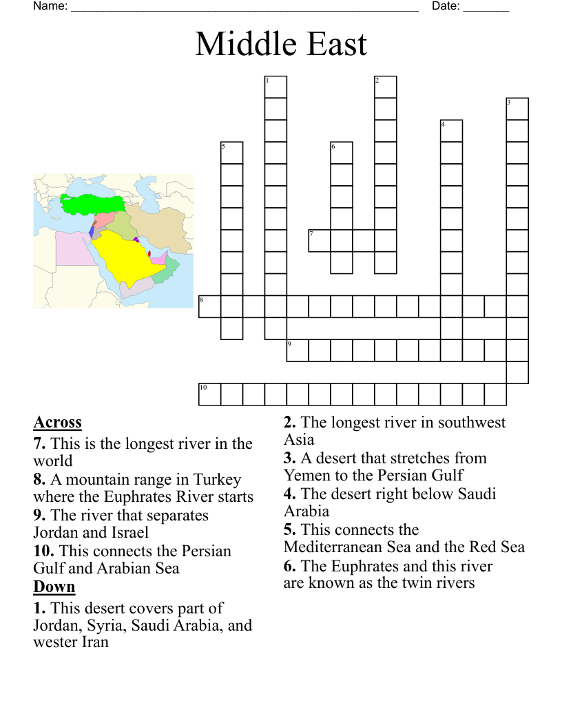 India Crossword Puzzle WordMint