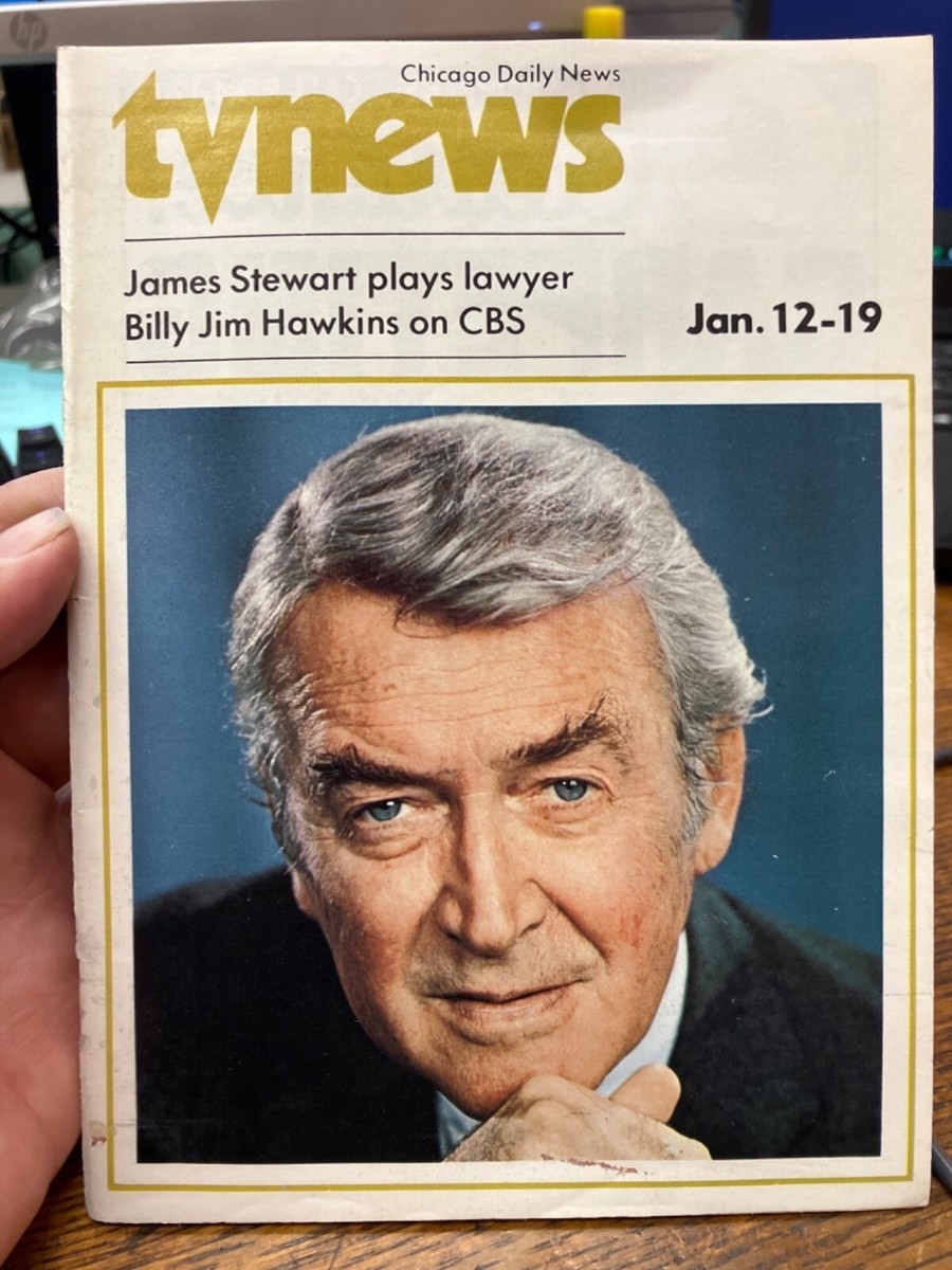 James Stewart Billy Jim Hawkins Chicago Daily TV News Guide 1974 Crossword EBay