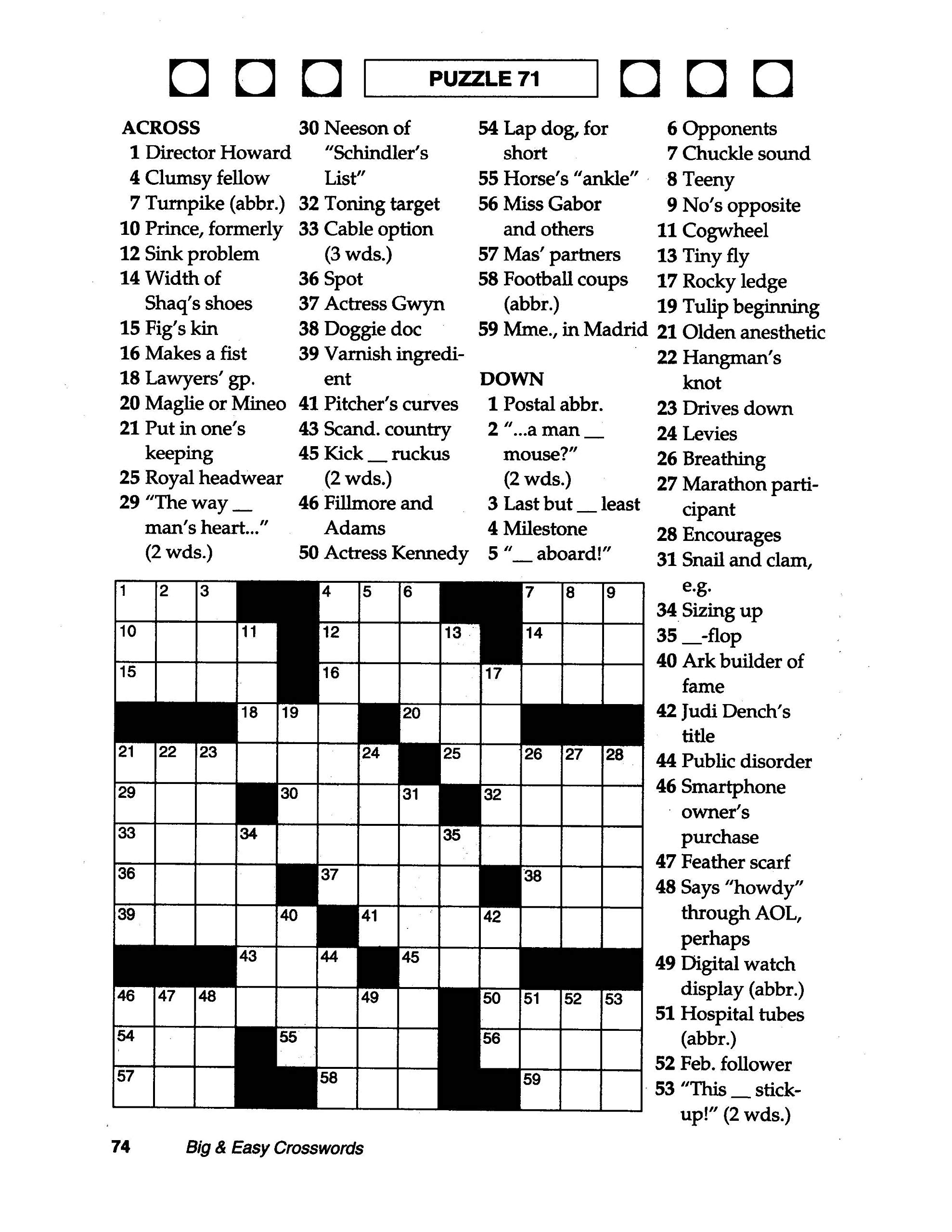 KAPPA Super Saver LARGE PRINT Crosswords Puzzle Pack Set Of 6 Full Worksheets Library