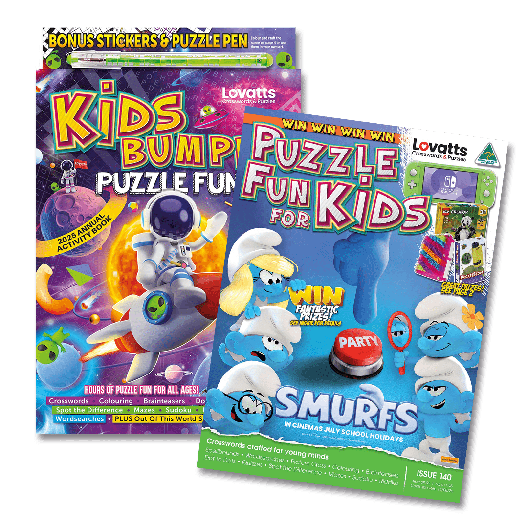 Kids Puzzle Fun Lovatts Crossword Puzzles Games Trivia