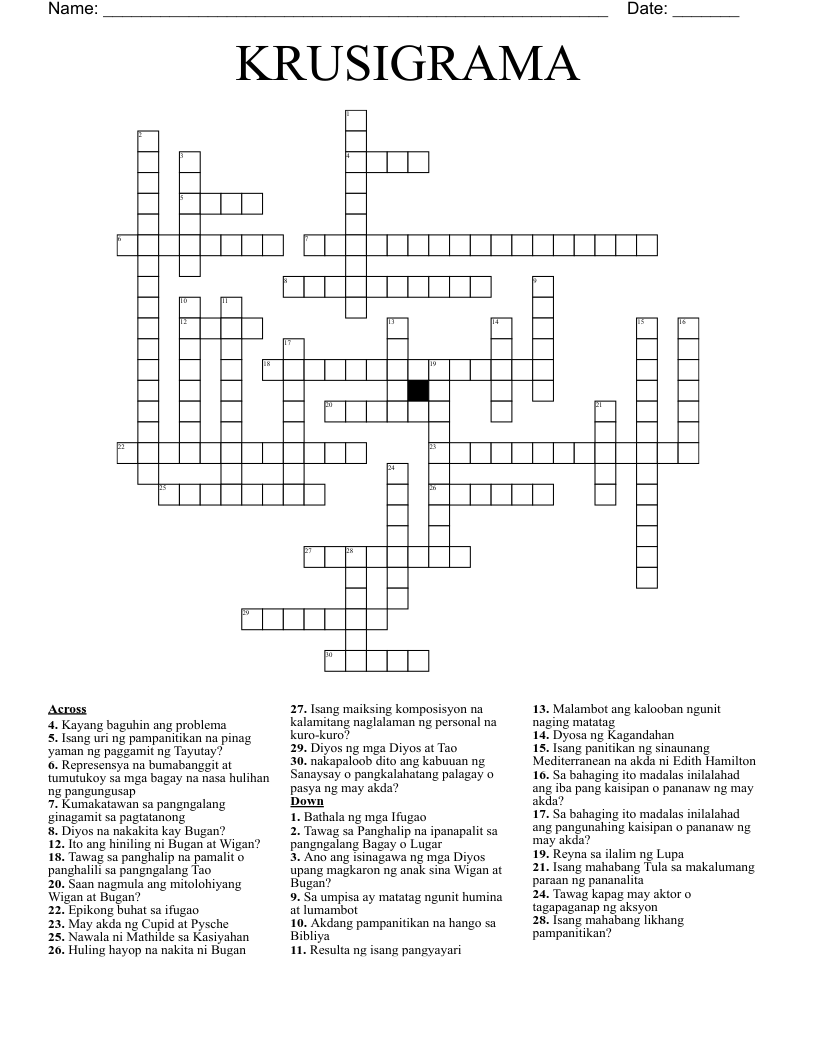 KRUSIGRAMA Crossword WordMint KRUSIGRAMA Crossword WordMint