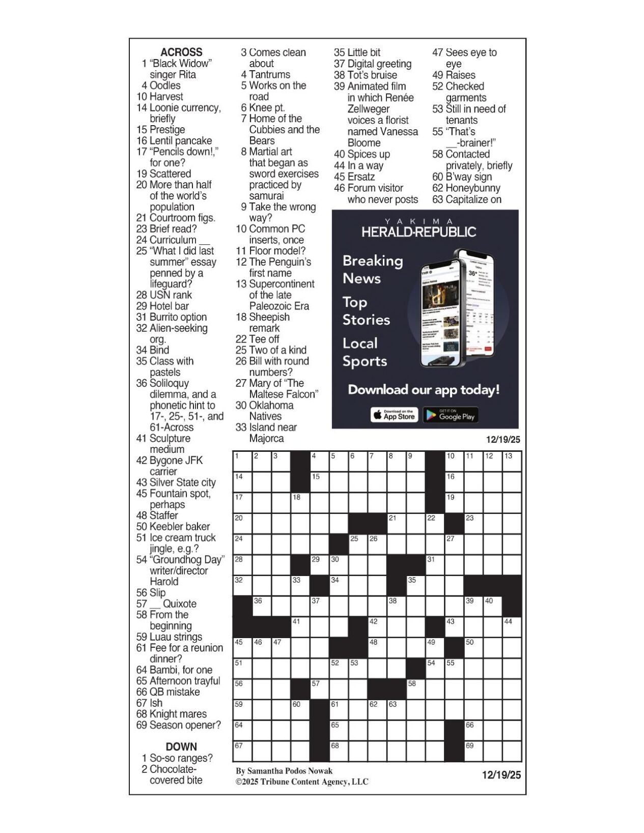La Times Crossword Answers Black Hair Crossword 0109 18 NY Times Crossword Answers Jan 2018 Tuesday