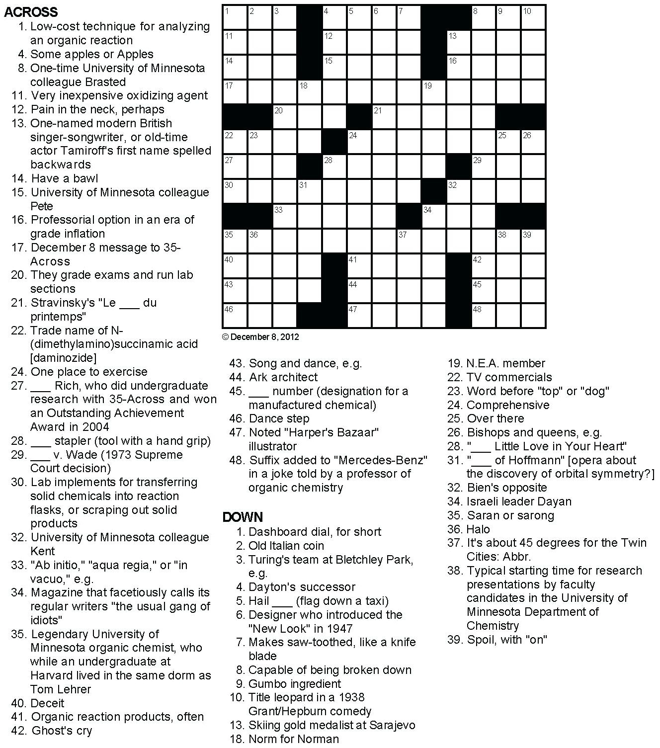 La Times Crossword Free Printable Printable Party Favors