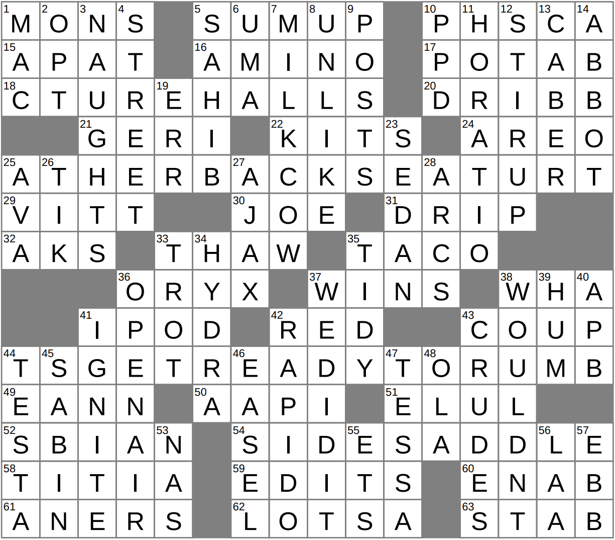 LAXCrossword Answers To The Los Angeles Times Crossword