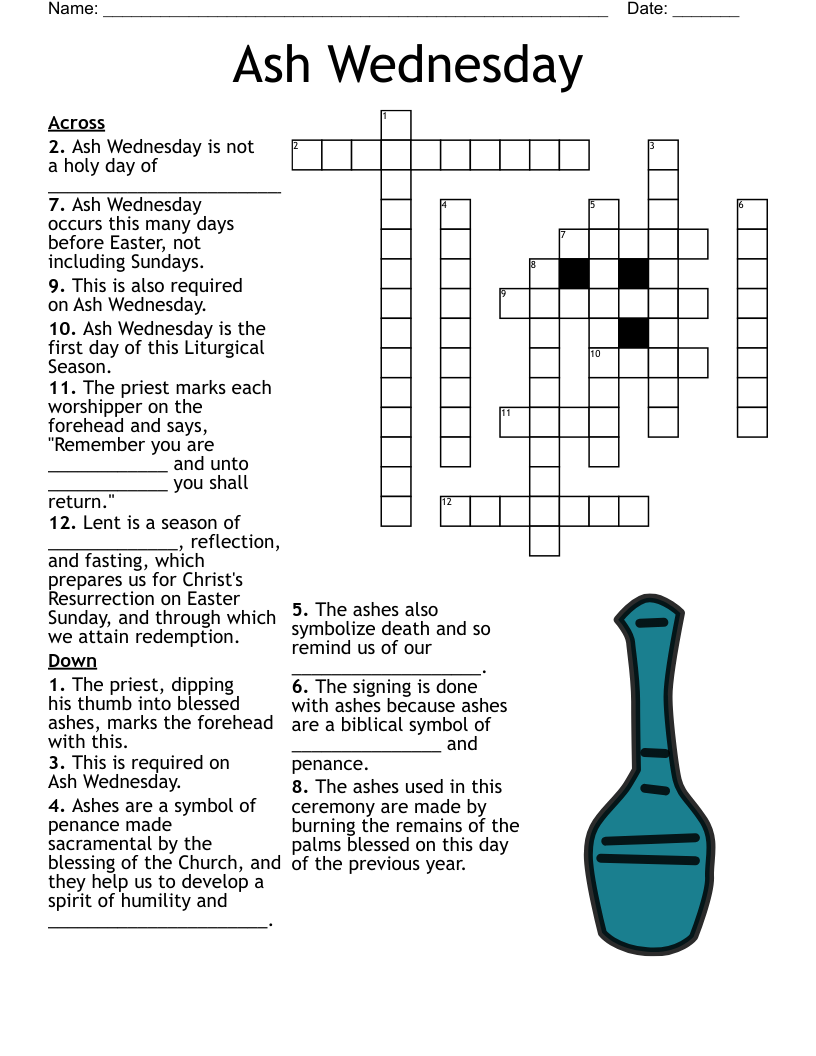 Lent Crossword Puzzle WordMint