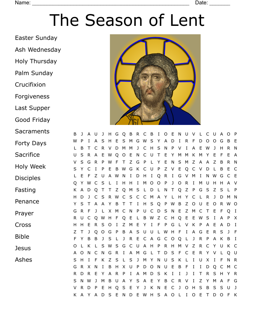 Lenten Crossword WordMint