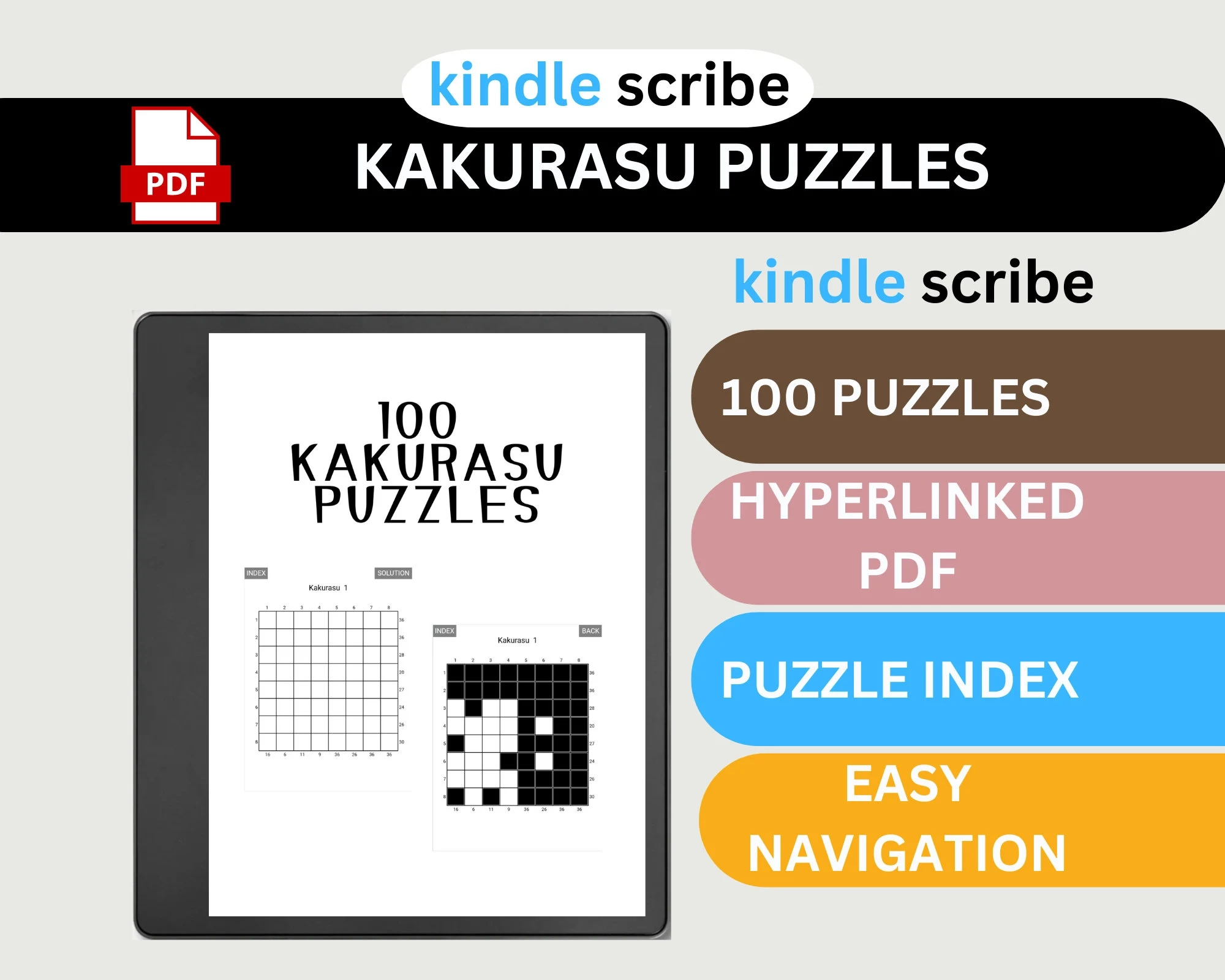 Logic Puzzles For Kindle Scribe Etsy