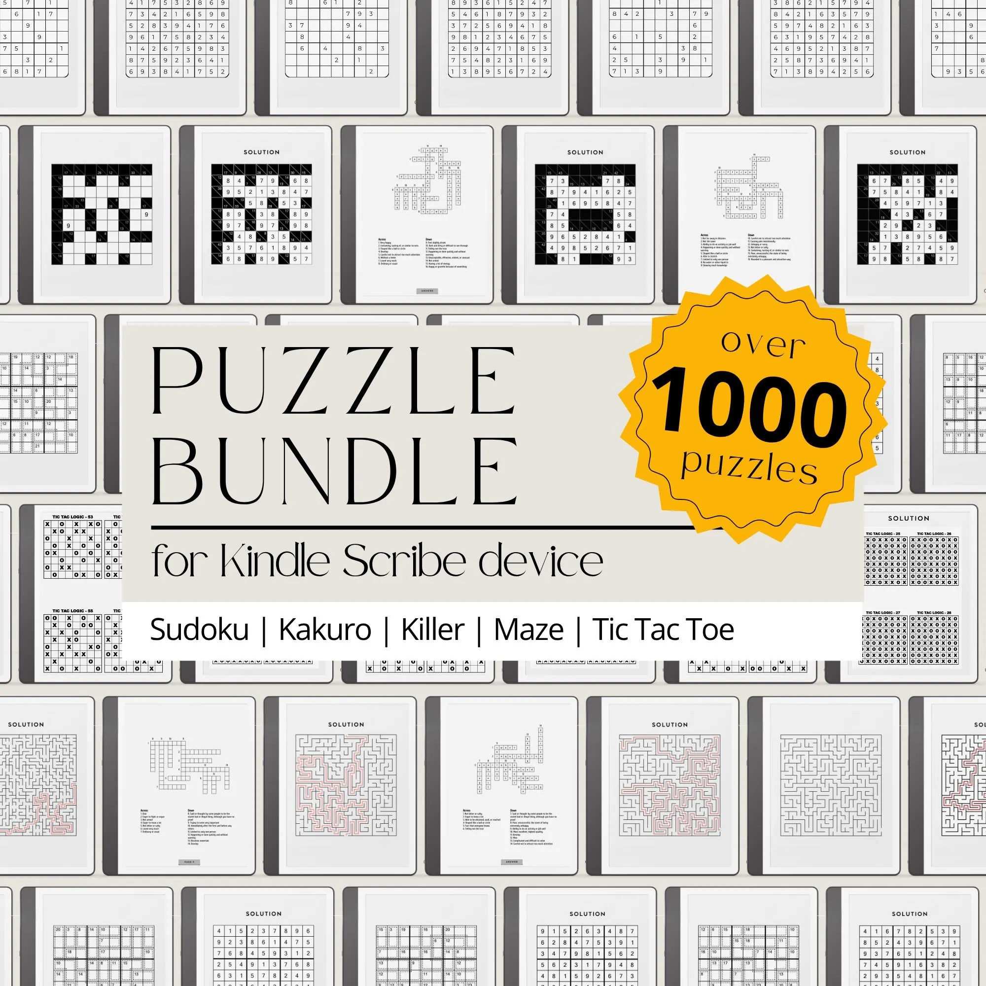 Logic Puzzles For Kindle Scribe Etsy