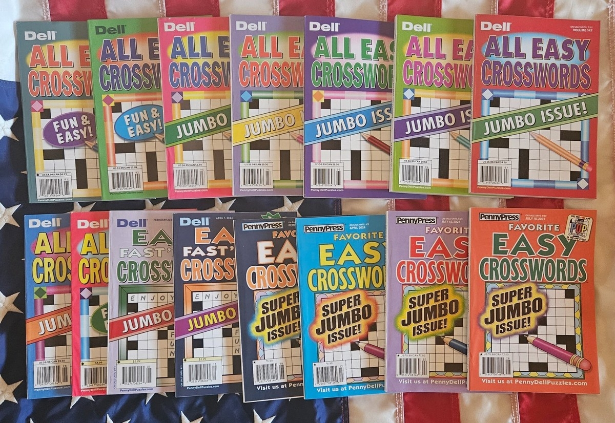 Lot Of 5 Penny Press Dell ALL EASY Crossword Puzzle Books UNSORTED Mix EBay