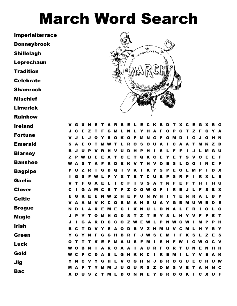 March Crossword WordMint