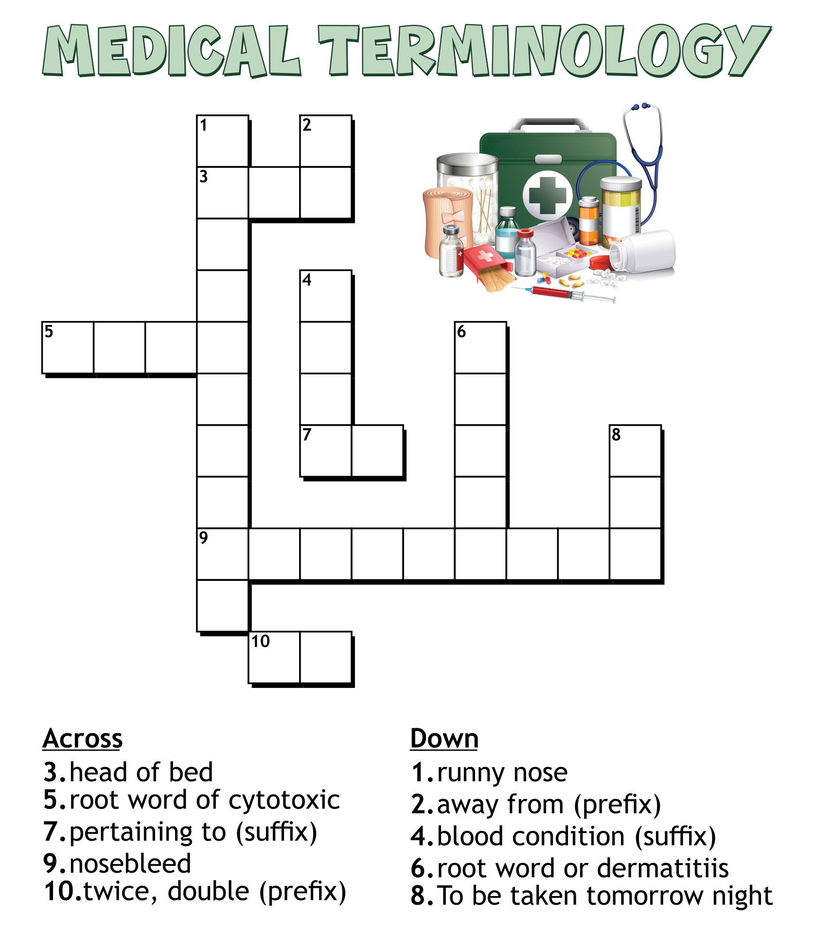 Medical Terminology Word Search