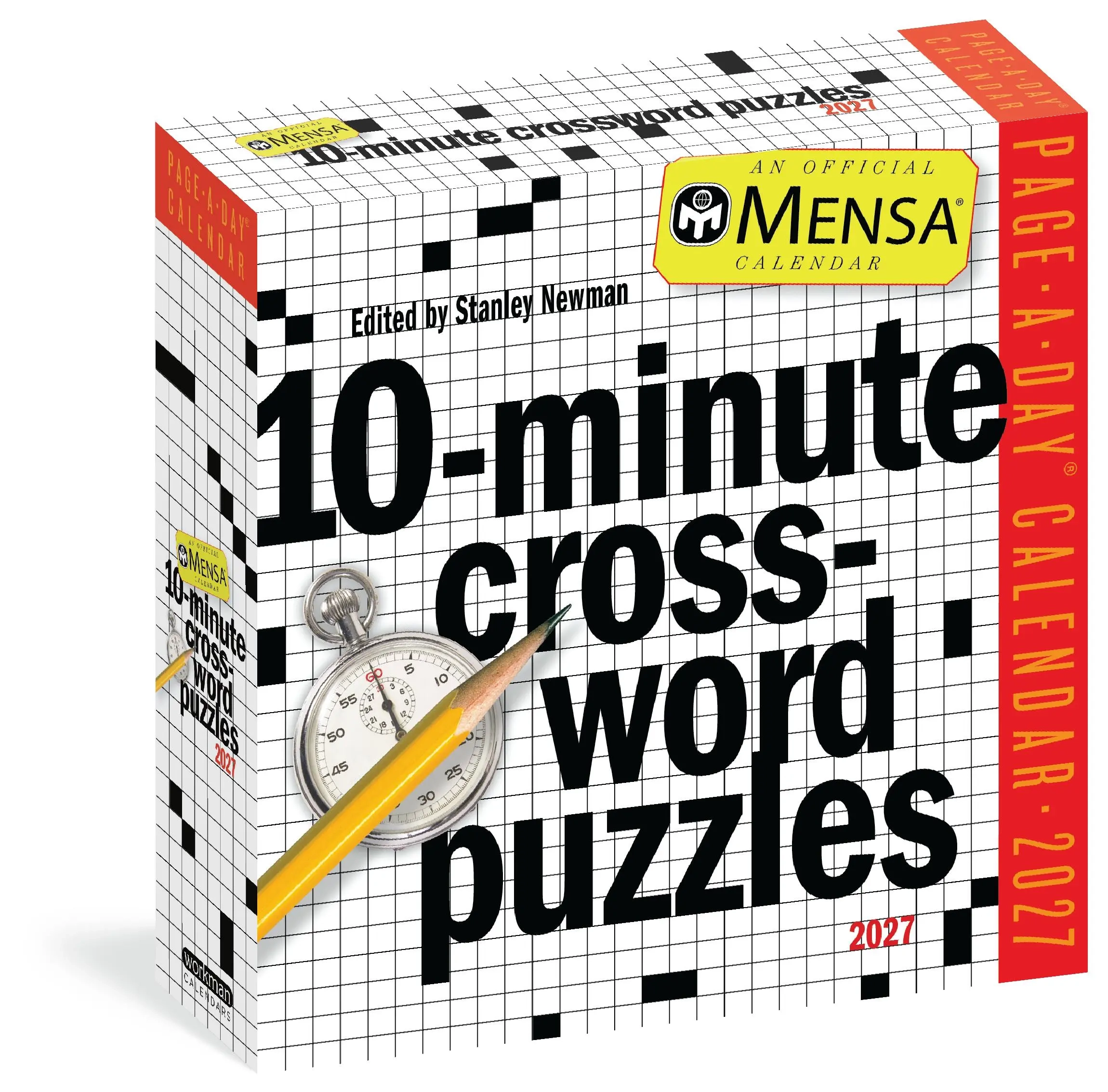 Mensa 10 Minute Crossword Puzzles Page A Day Calendar 2027 By Stanley Newman Workman Calendars Hachette Book Group