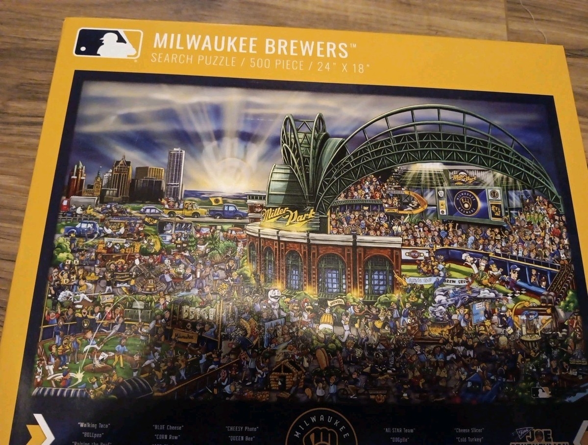 Milwaukee Brewers 500pc Puzzle Can You Find Joe Journeyman Search Pre owned LN EBay