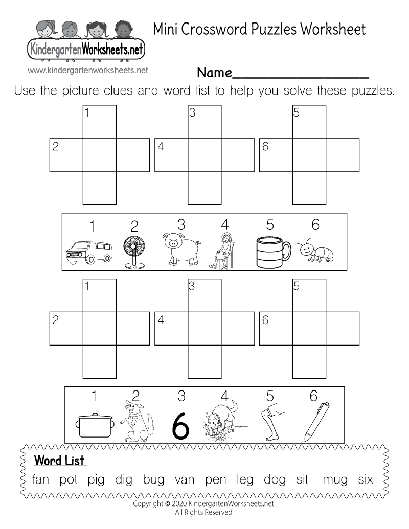 Mini Crossword Puzzles Worksheet Free Printable Digital PDF Mini Crossword Puzzles Worksheet Free Printable Digital PDF