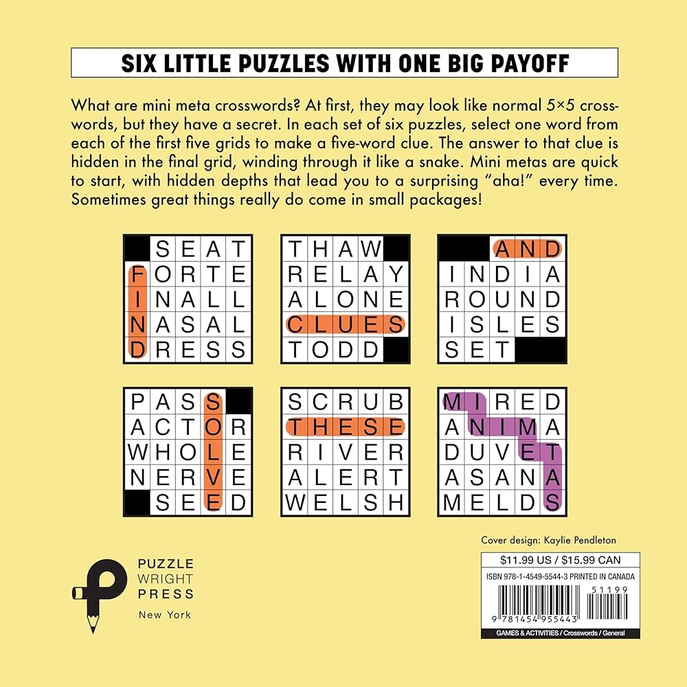 Mini Meta Crosswords As Seen In The Washington Post Muller Pete 9781454955443 Books Amazon ca