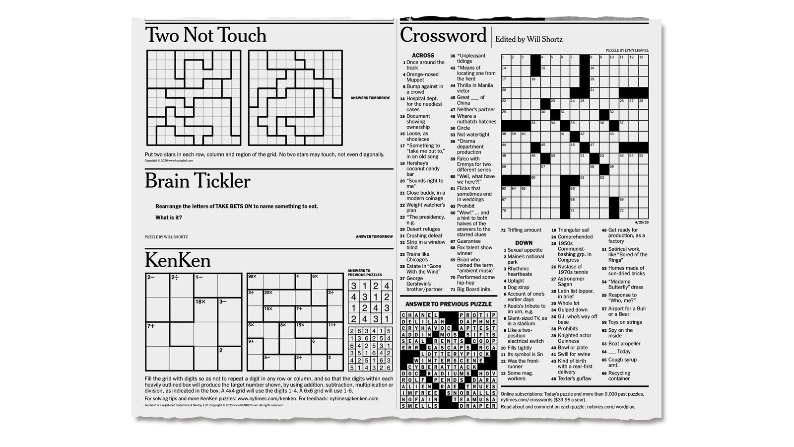 More Puzzles To Pass The Time The New York Times