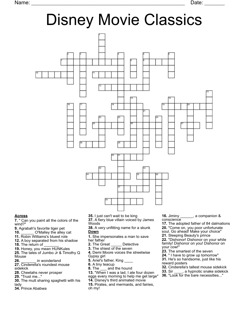 Movies Television Crosswords Word Searches Bingo Cards WordMint