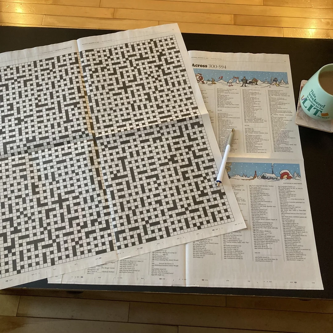 My Christmas Eve Tradition The Giant Holiday Crossword From The Globe And Mail Canada R crossword
