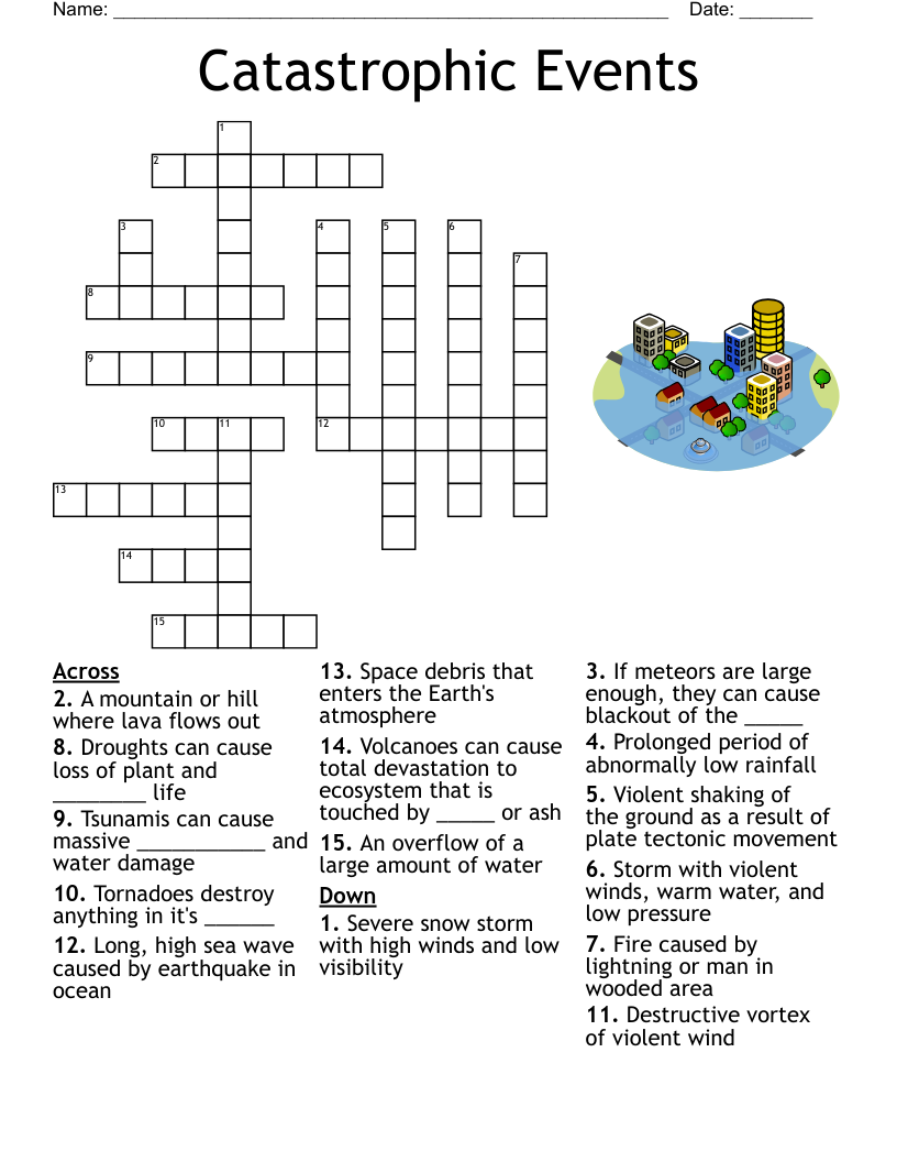Natural Disasters Crossword WordMint