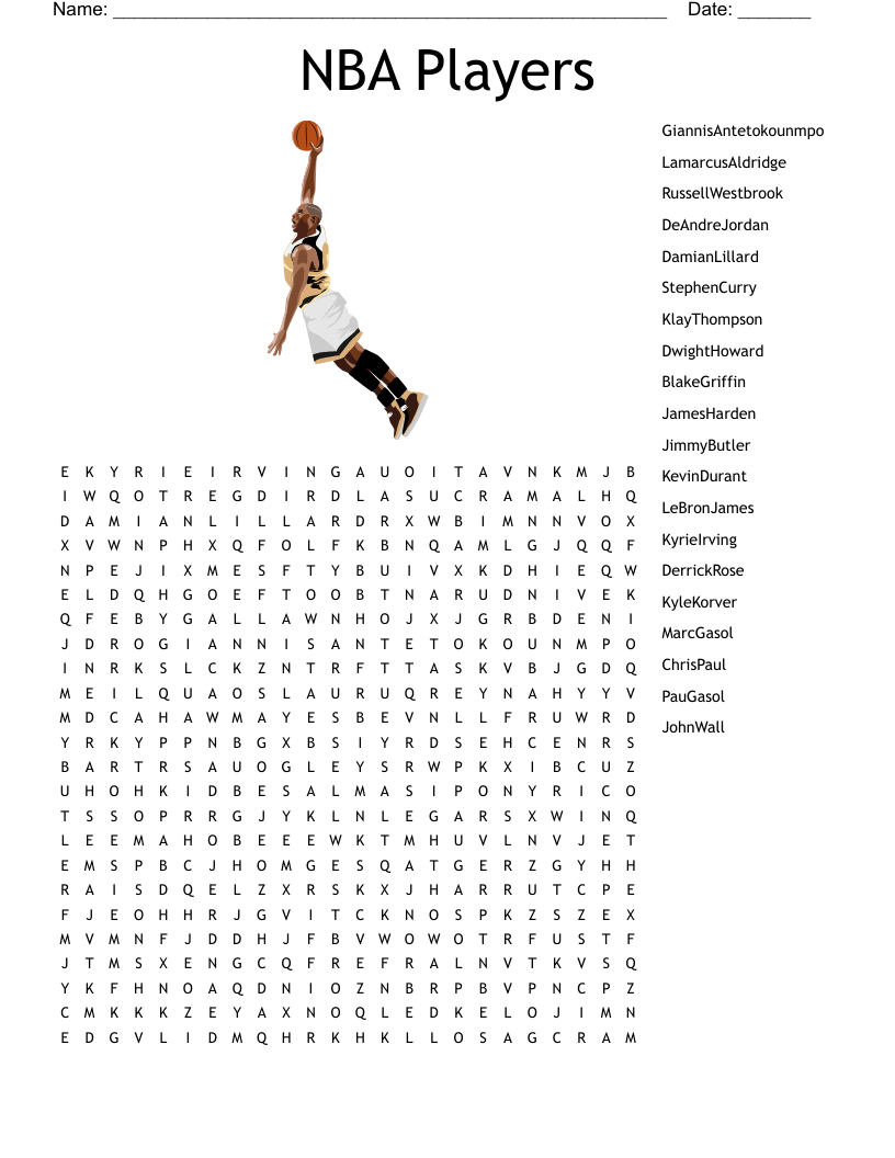 NBA Crossword WordMint
