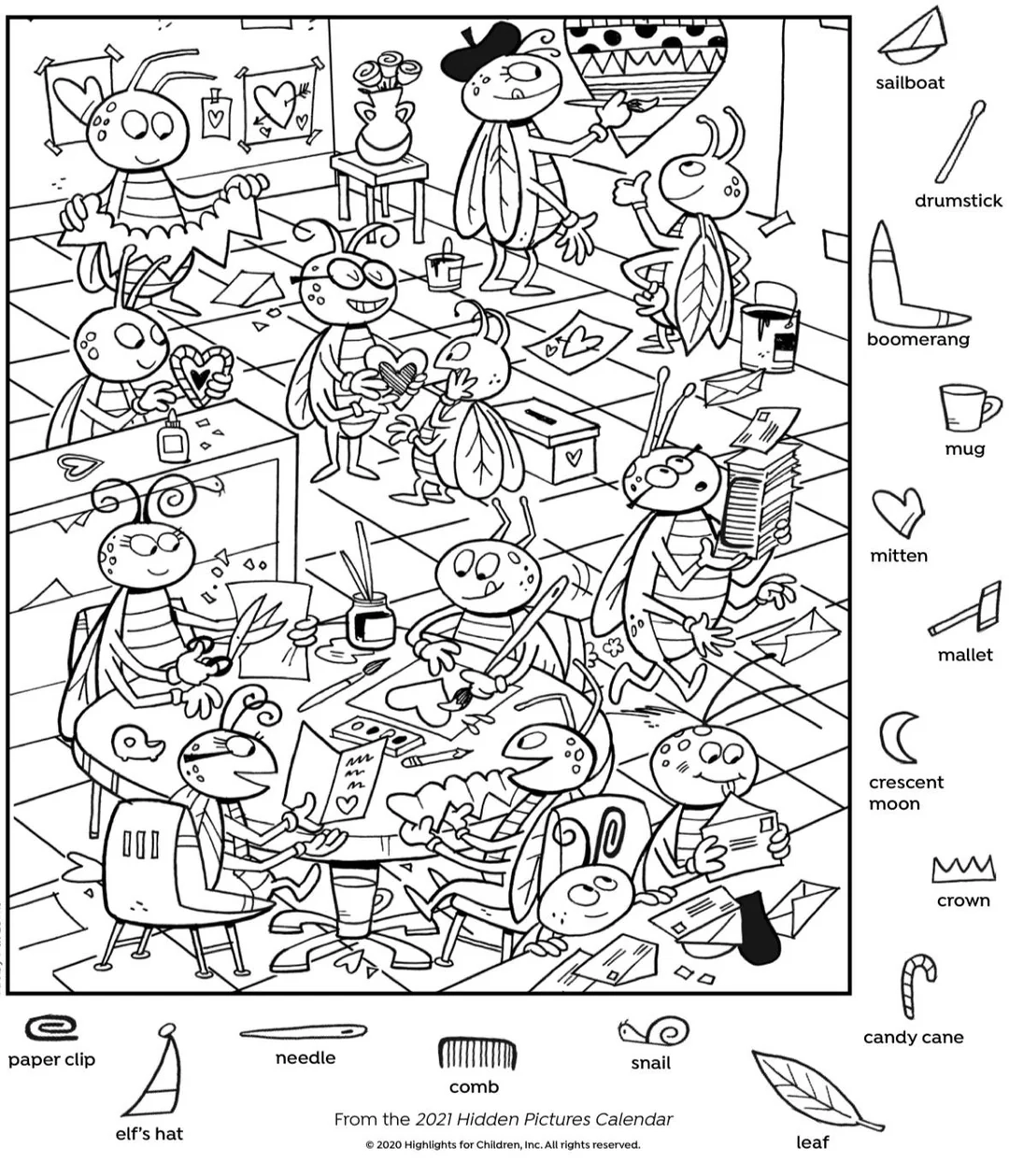 Need Help My Wife And I Have Got Way Too Invested In Our Daughters Hidden Pictures Magazine Where Is The Elf s Hat R puzzles