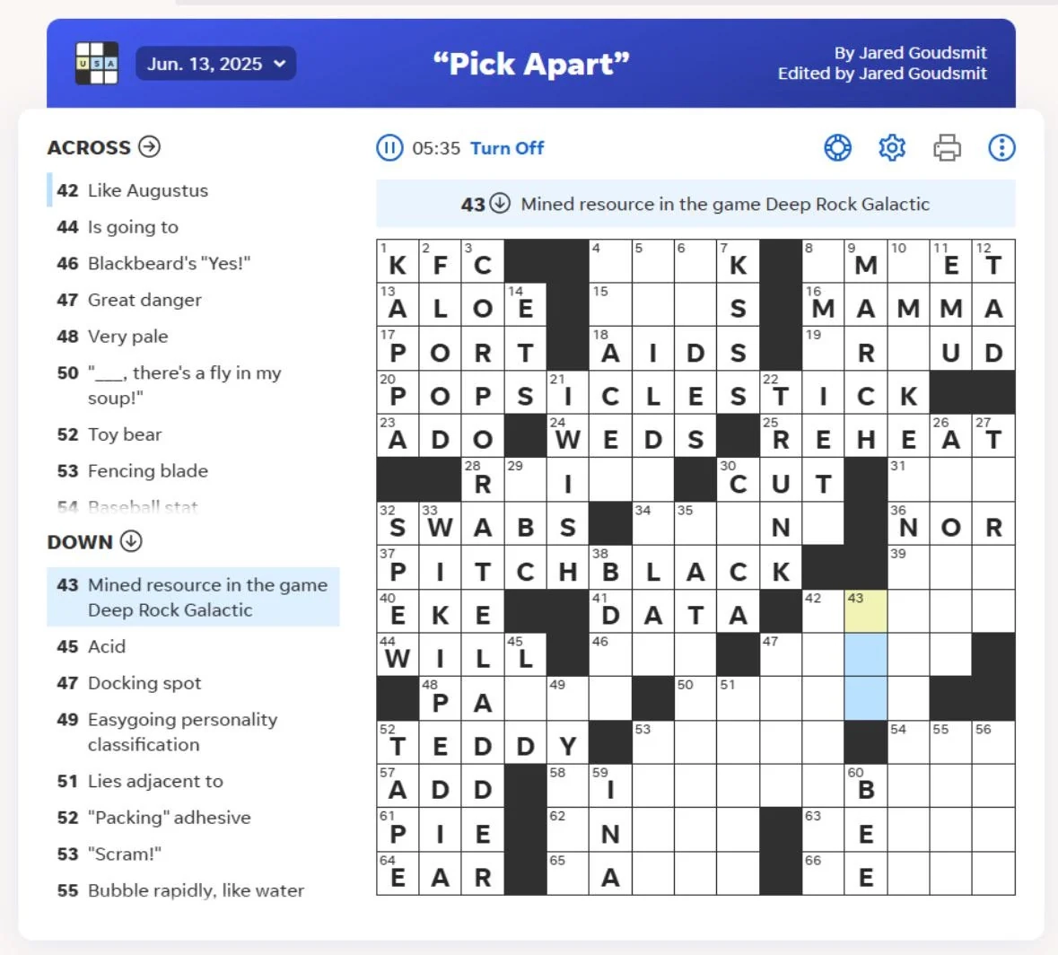 Need Help On USA Today Crossword R DeepRockGalactic Need Help On USA Today Crossword R DeepRockGalactic