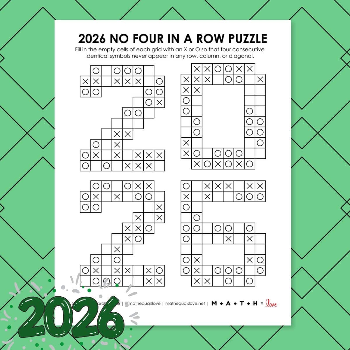 New Year s Puzzles Math Love