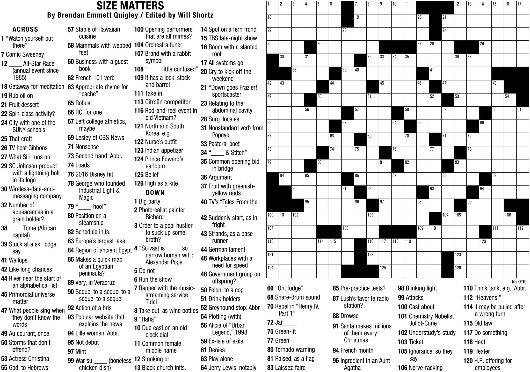 New York Times Crossword Puzzle Worksheets Library