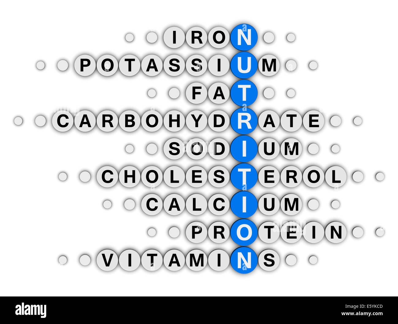 Nutrition Facts Concept Crossword Puzzle Stock Photo Alamy