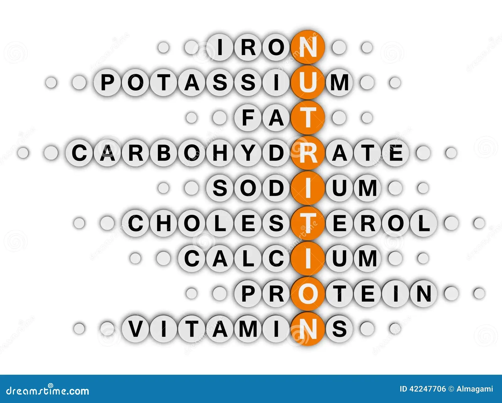 Nutrition Facts Crossword Stock Illustration Illustration Of Nutrition 42247706
