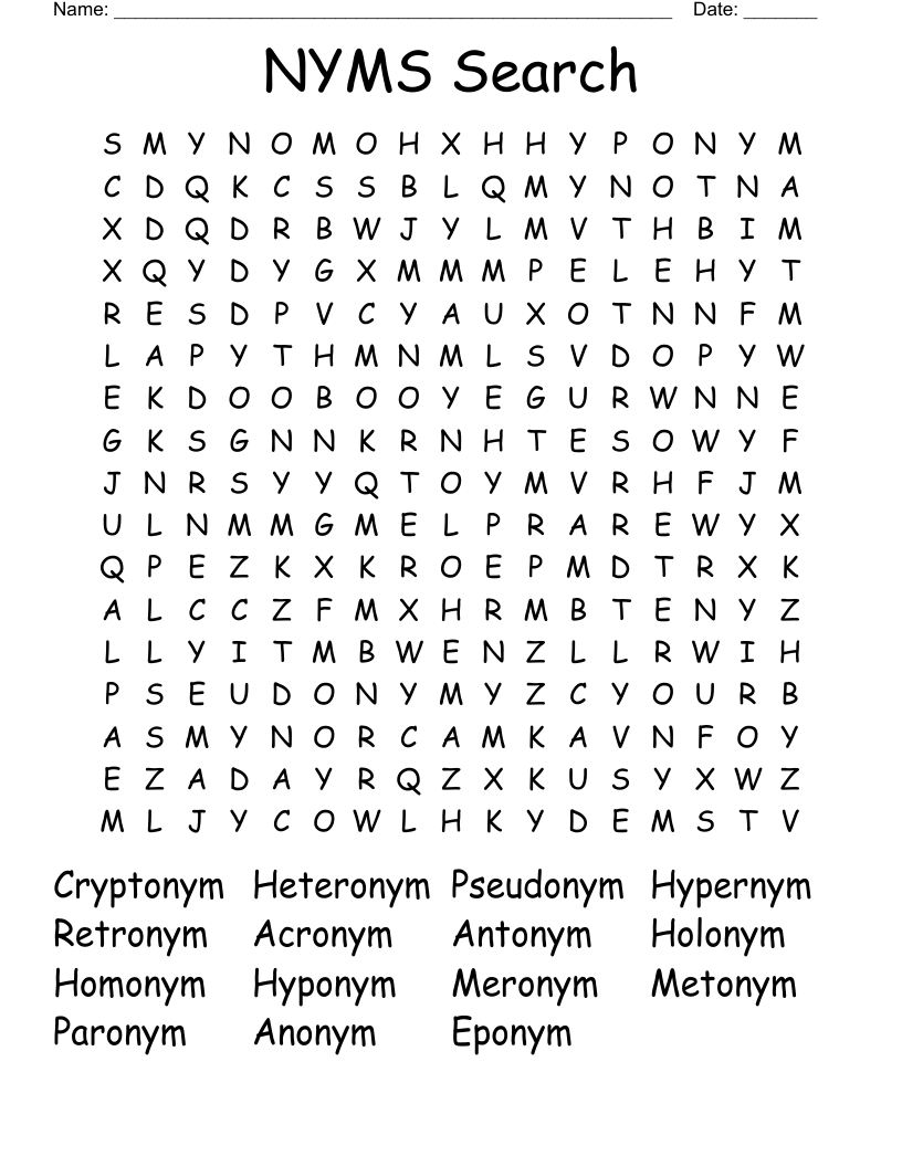 NYMS Search Word Search WordMint