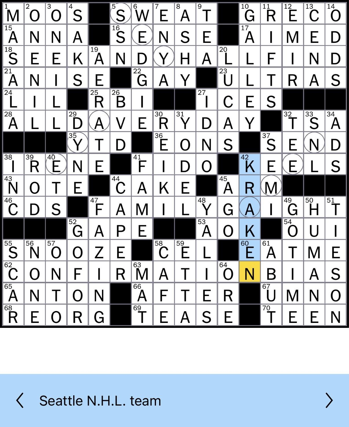 NYT Crossword 1 15 26 spoiler R SeattleKraken